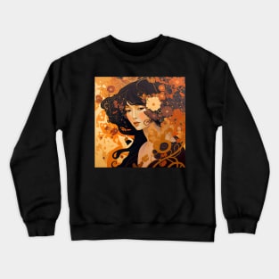 Art Deco Style Woman Crewneck Sweatshirt